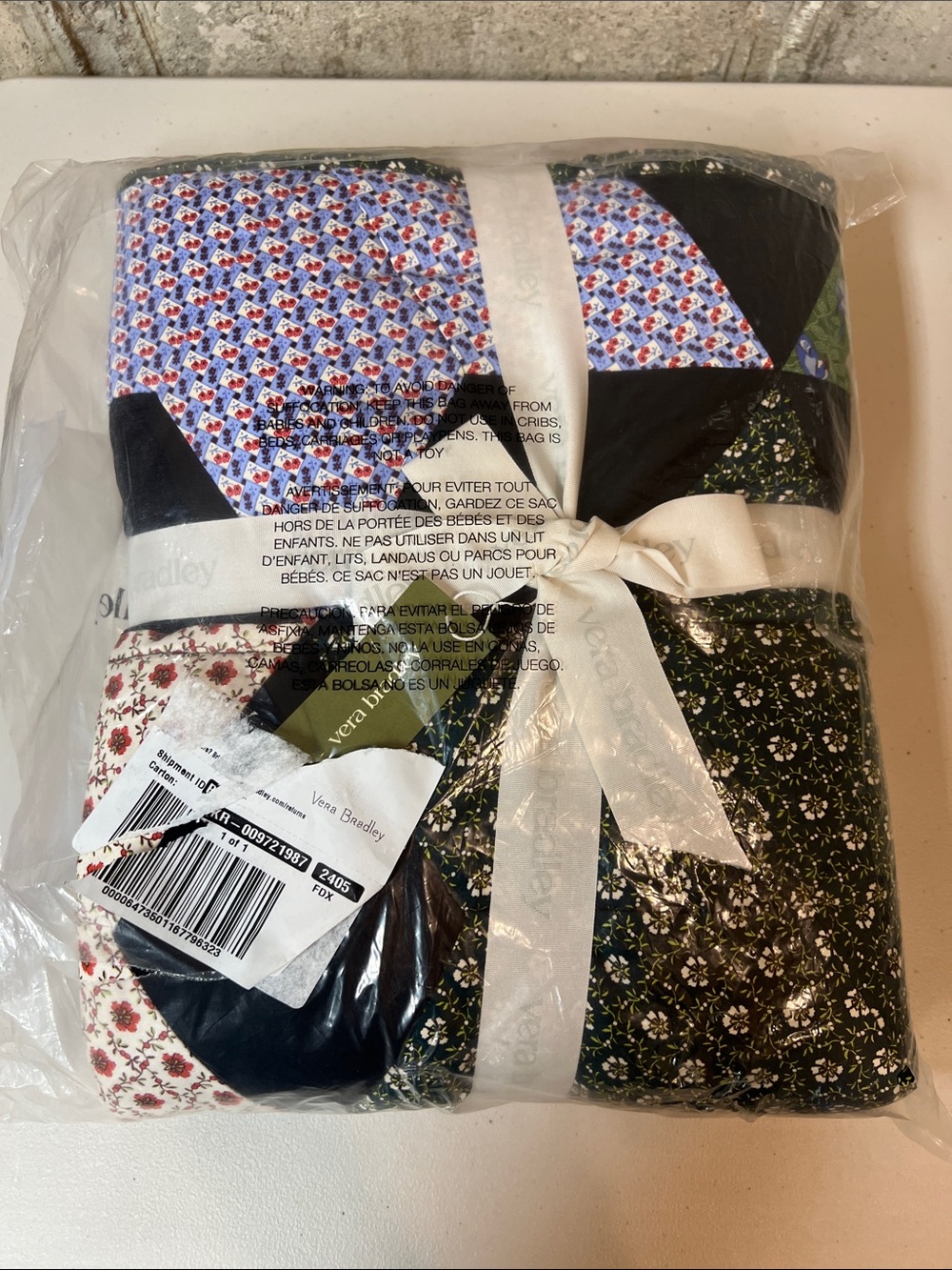 ⭐️Vera Bradley Star Patchwork Quilted Throw Blanket 50x70” RARE!⭐️
